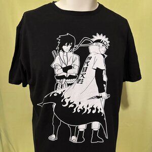 Naruto Ripple Junction Men's Black T Shirt Size Large Gildan Cotton